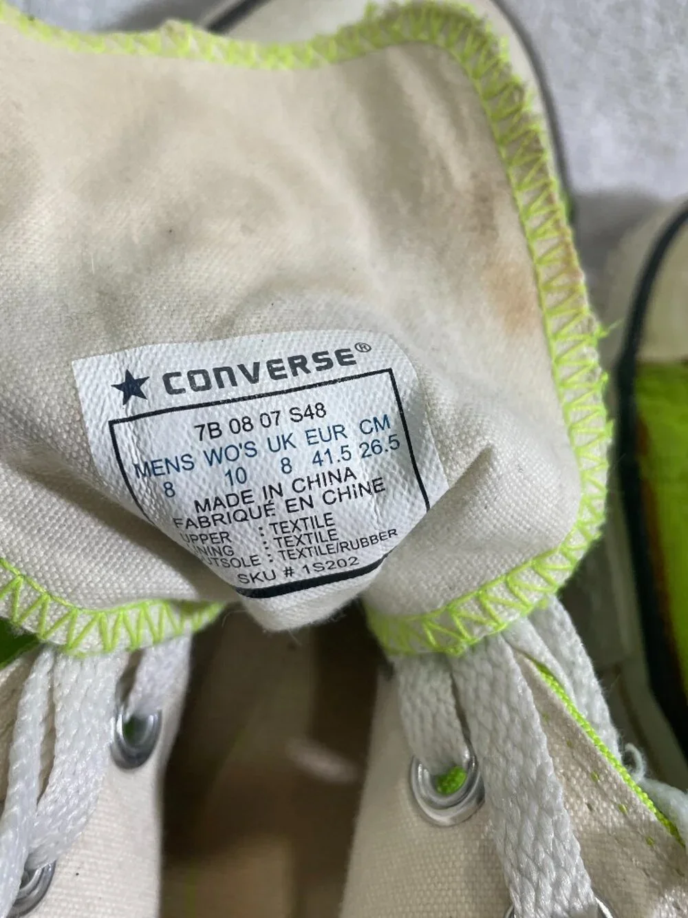 Converse All Star Chuck Taylor High Top Sneakers Shoes Womens Size 10 Green